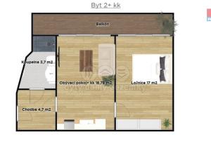 Pronájem bytu 2+kk, Kolín, Zengrova, 45 m2