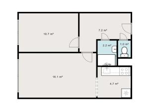 Pronájem bytu 2+kk, Praha - Stodůlky, Böhmova, 45 m2