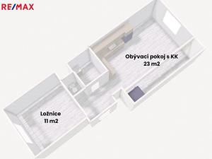 Pronájem bytu 2+kk, Pardubice - Zelené Předměstí, Jungmannova, 43 m2