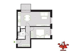 Pronájem bytu 2+kk, Praha - Ďáblice, Křižanská, 52 m2