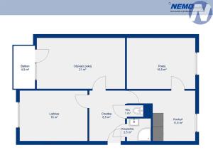 Prodej bytu 3+1, Nezamyslice, 82 m2