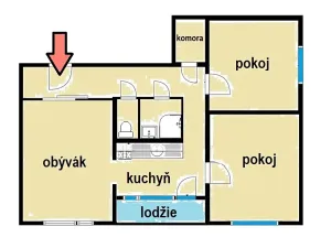 Pronájem bytu 3+1, Ústí nad Labem, Kamenná, 66 m2