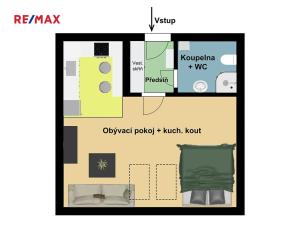 Pronájem bytu 1+kk, Praha - Holešovice, U Uranie, 46 m2