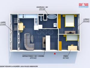 Prodej bytu 3+kk, Praha, Veltruská, 56 m2