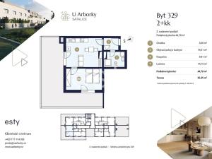Prodej bytu 2+kk, Praha - Satalice, Za Novákovou zahradou, 44 m2