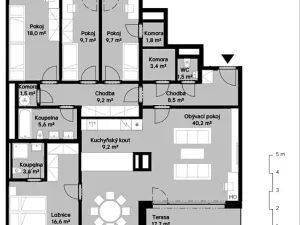 Prodej bytu 5+kk, Praha - Modřany, Kolmanova, 138 m2