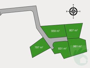 Prodej pozemku pro bydlení, Mělník, Rozhled, 807 m2