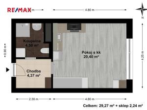 Pronájem bytu 1+kk, Plzeň, Štefánikova, 30 m2