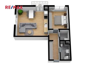 Pronájem bytu 2+kk, Plzeň, Pecháčkova, 51 m2