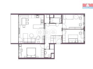 Pronájem bytu 4+kk, Praha - Černý Most, Jíchova, 100 m2