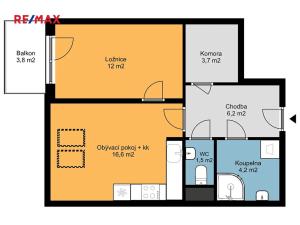 Pronájem bytu 2+kk, Plzeň, 28. října, 47 m2