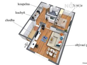 Pronájem bytu 2+1, Žatec, Sládkova, 52 m2