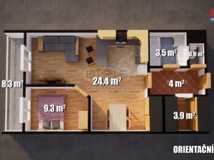 Prodej bytu 2+kk, Praha - Letňany, Chotěšovská, 53 m2