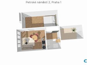 Pronájem bytu 2+kk, Praha - Nové Město, Petrské náměstí, 32 m2