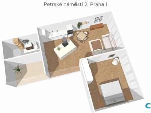 Pronájem bytu 2+kk, Praha - Nové Město, Petrské náměstí, 40 m2