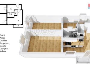 Prodej bytu 2+1, Přelouč, B. Němcové, 50 m2
