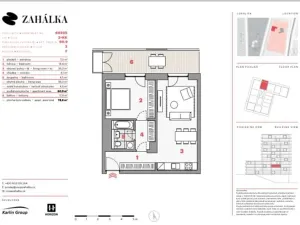 Pronájem bytu 2+kk, Praha - Modřany, Mezi vodami, 61 m2