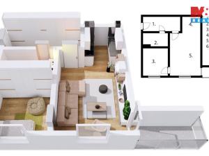 Prodej bytu 2+kk, Klatovy - Klatovy IV, K Čínovu, 48 m2