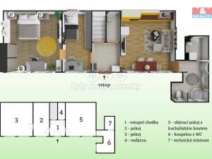 Pronájem bytu 3+kk, Zvoleněves, 67 m2