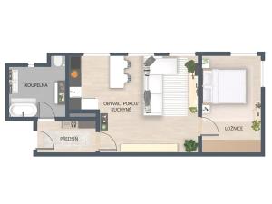 Prodej bytu 2+kk, Přezletice, U Ctěnického Potoka, 51 m2