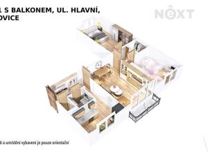 Prodej bytu 3+1, Hanušovice, Hlavní, 73 m2