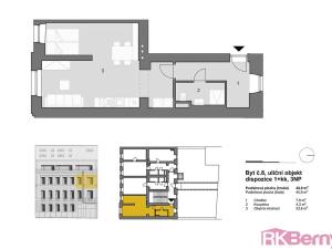 Pronájem bytu 1+kk, Brno, Spolková, 49 m2