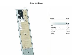 Pronájem bytu 1+kk, Brno, Dornych, 35 m2