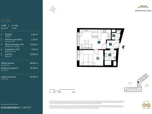 Prodej bytu 2+kk, Brno, Nad Pisárkami, 52 m2