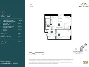 Prodej bytu 2+kk, Brno, Nad Pisárkami, 57 m2
