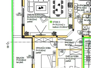 Prodej bytu 3+kk, Privlaka, Chorvatsko, 88 m2