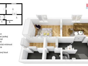 Pronájem bytu 2+1, Praha - Libeň, Podlipného, 52 m2