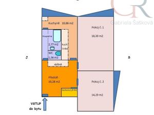 Prodej bytu 2+1, Plzeň - Doudlevce, Heyrovského, 69 m2