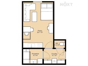 Prodej bytu 1+kk, Písek, Hostivítova, 30 m2