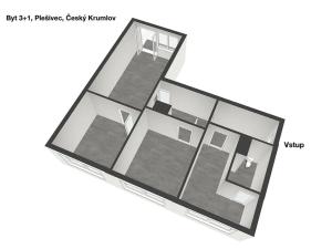 Pronájem bytu 3+1, Český Krumlov, Sídliště Plešivec, 75 m2