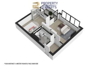 Pronájem bytu 2+kk, Kuřim, Záhoří, 43 m2