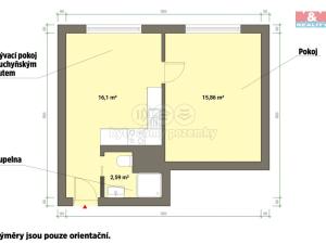 Pronájem bytu 1+1, Mariánské Lázně - Úšovice, Za Tratí, 36 m2