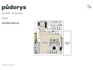 Pronájem bytu 1+kk, Pardubice, Ve Lhotkách, 32 m2