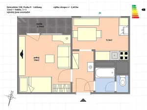Pronájem bytu 1+1, Praha - Letňany, Dobratická, 31 m2