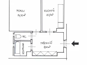 Pronájem bytu 1+1, Brno, Botanická, 39 m2