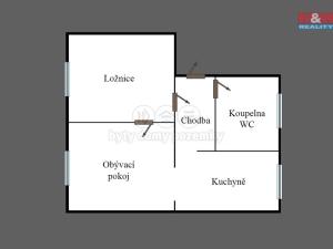 Prodej bytu 2+1, Oslavany, Hlavní, 59 m2