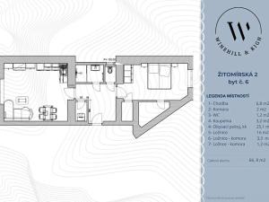 Prodej bytu 2+kk, Praha - Vršovice, Žitomírská, 66 m2