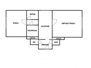 Prodej bytu 2+1, Praha - Smíchov, Matoušova, 53 m2
