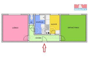 Prodej bytu 2+1, Ledeč nad Sázavou, Jaroslava Haška, 50 m2
