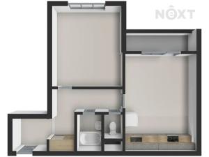 Pronájem bytu 2+kk, České Budějovice, V. Volfa, 43 m2