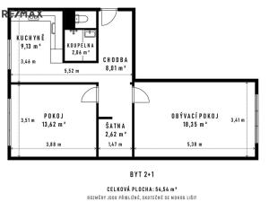 Pronájem bytu 2+1, Ostrava - Zábřeh, Výškovická, 56 m2