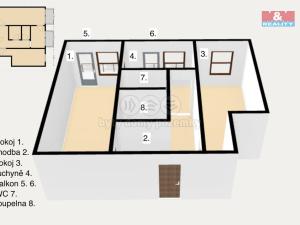 Prodej bytu 2+1, Pardubice - Zelené Předměstí, Anenská, 54 m2