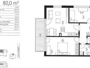 Pronájem bytu 3+kk, Praha - Veleslavín, Pod dvorem, 82 m2