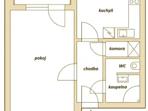 Pronájem bytu 1+1, Pardubice, Lonkova, 41 m2