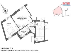 Pronájem bytu 2+kk, Česká Třebová, Riegrova, 49 m2