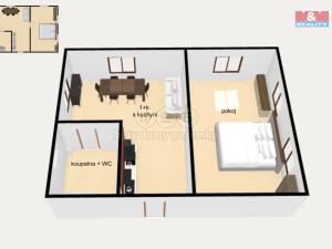 Prodej bytu 2+kk, Trutnov - Lhota, Na Hamru, 50 m2